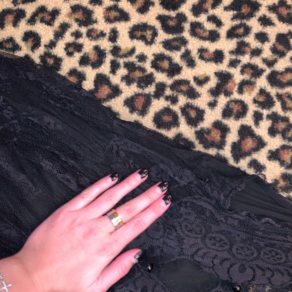 Neiman Marcus On the Road Black Lace Halter Dress - Picture 7 of 8